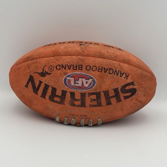 Vintage SHERRIN AFL Genuine Australian Leather Football Kangaroo Brand Size 4 - Picture 6 of 16